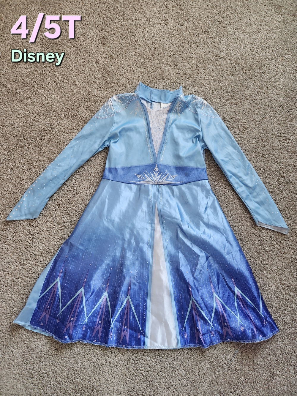 Disney Frozen Elsa Ice Princess Dress - Blue 4T / 5T Halloween Costume